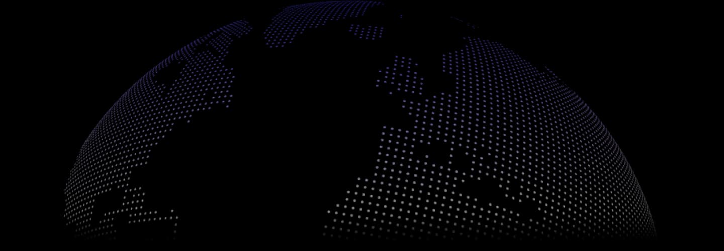 Ilustracion de globo con rutas de envio internacional